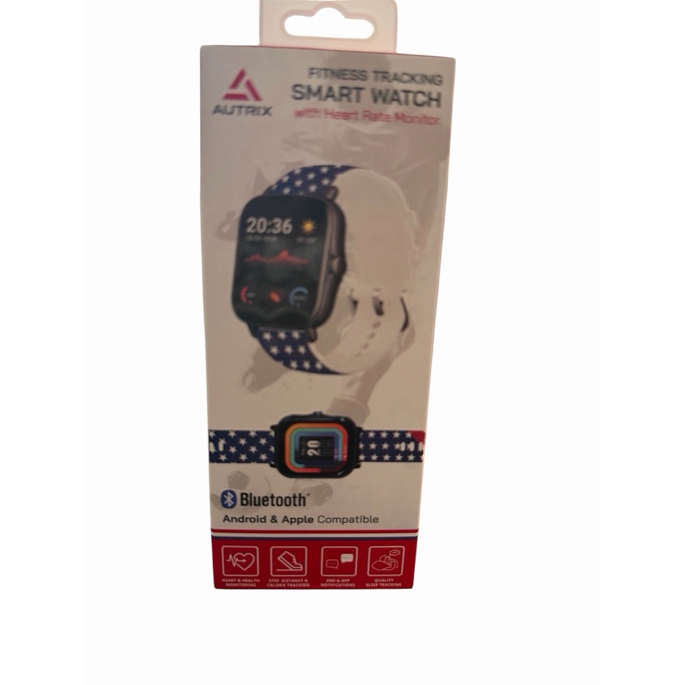 Autrix Fitness Tracking Smart Watch 1.8 LCD Heart Rate iOS Android Blue UFW-95/8